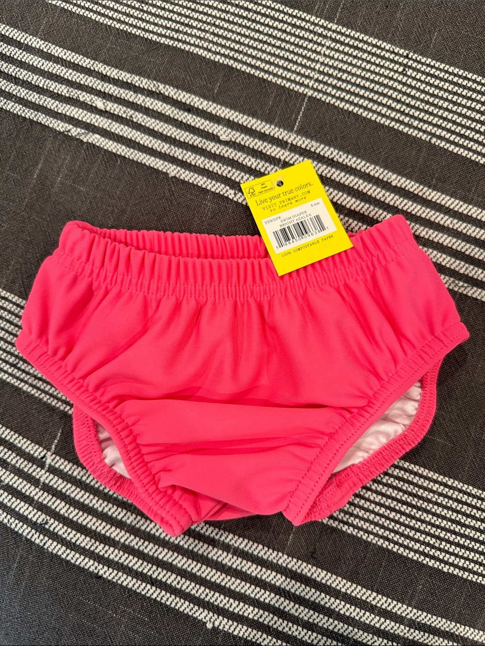 Primary Hot Pink Kids Swim Diaper Cover